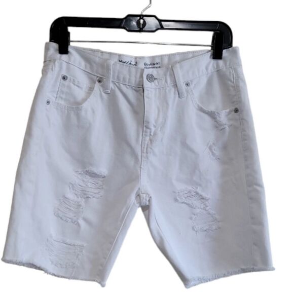 Mossimo Women's White Distress Jeans Shorts Size 26 (2) - Picture 5 of 6